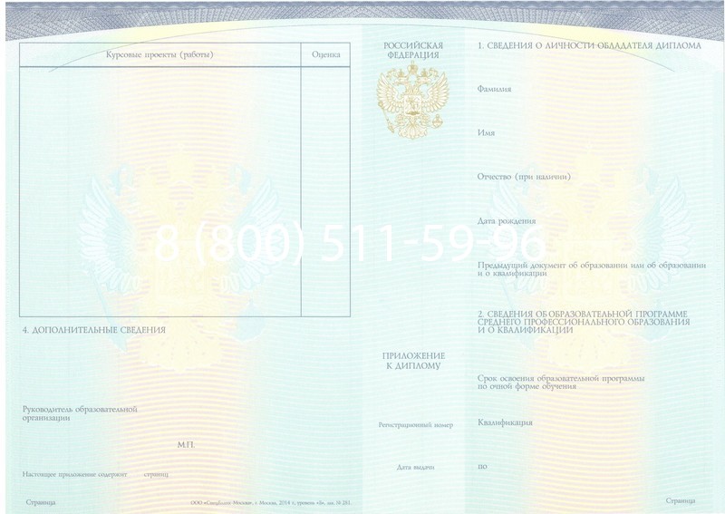 Купить Диплом колледжа (Спецбланк) 2014-2024 года в Орехово-Зуево Купить Диплом колледжа (Спецбланк) 2014-2024 года в Орехово-Зуево